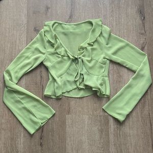 Green Tie Top